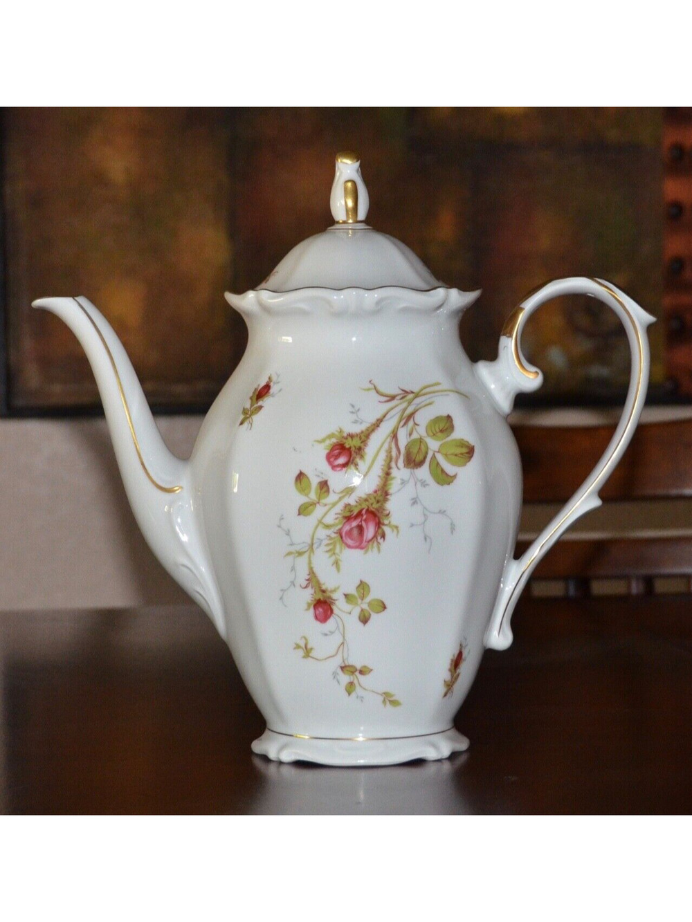 Shabby Chic W Eschenbach Bavaria Germany Briar Rose China Tea/Coffee Pot